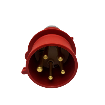 LLANO impermeabilizzano il Pin 7KW di 380V-415V CEE Charging Plug 5 con il connettore rosso