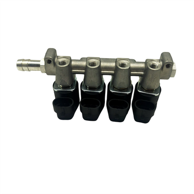 Iniettore in lega di GPL CNG a 4 cilindri con tensione di 12 V e resistenza di 2 Ohm