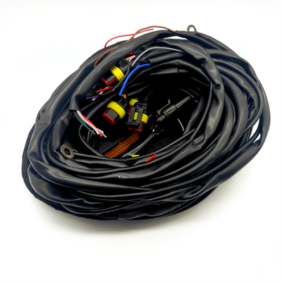 Arnesi di cablaggio ECU con più connettori e protezione per tubi in PVC