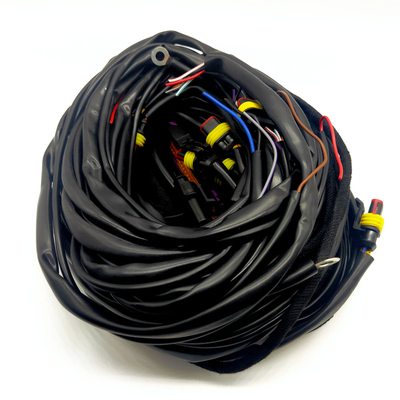 Arnesi di cablaggio ECU con più connettori e protezione per tubi in PVC